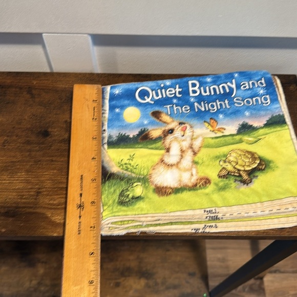 QUIET BUNNY and the Night Song, Handmade Cloth Book, Soft Book - Picture 3 of 4